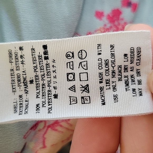 Free People Floral Babydoll V-Neck Blouse Sleeveless Flowy Ruffle Top Cottage Sm - Picture 9 of 9